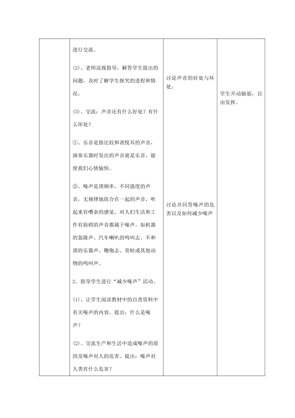 三年级科学下册 第6课《声音与生活》教学设计 冀教版-冀教版小学三年级下册自然科学教案_第2页