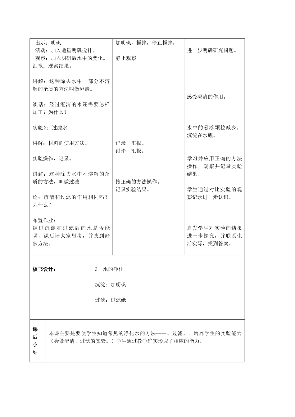 三年级科学下册 水的净化教案 首师大版_第2页
