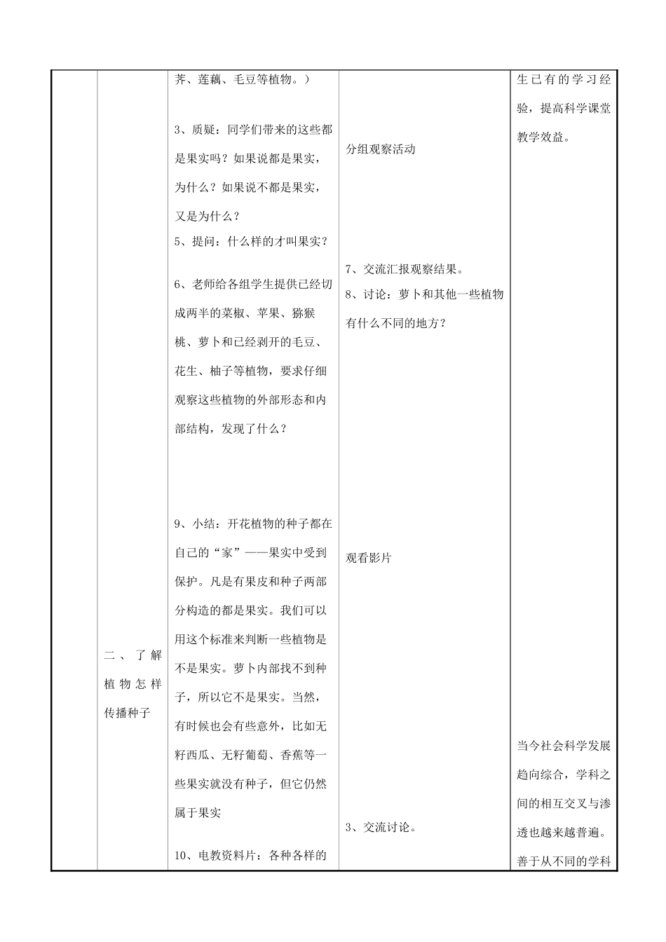 三年级科学下册 果实和种子5教案 苏教版_第2页