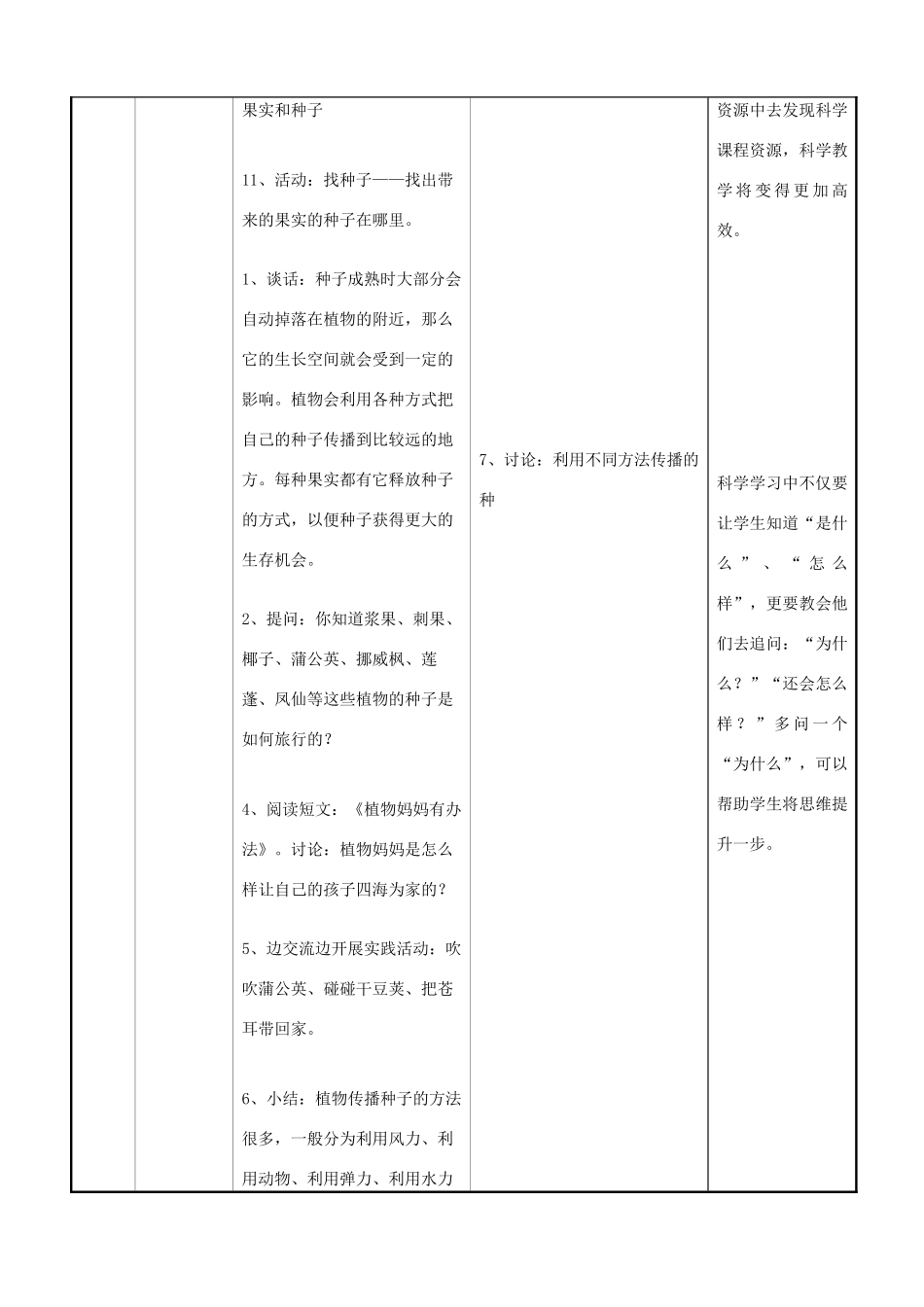 三年级科学下册 果实和种子5教案 苏教版_第3页
