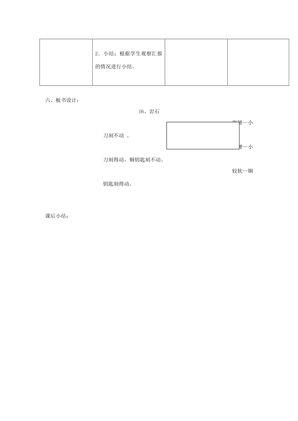 三年级科学上册 第六单元 人与大地 16 岩石第一课时教案 首师大版-首师大版小学三年级上册自然科学教案_第3页