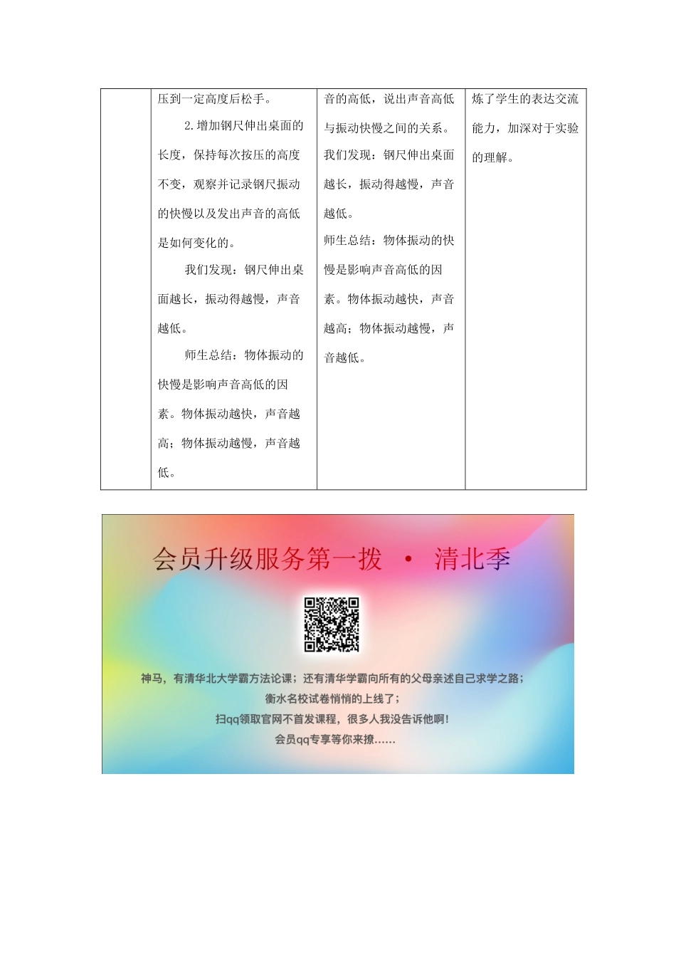 三年级科学上册 第五单元 奇妙的声音 3 《声音的高低变化》教学设计 大象版-大象版小学三年级上册自然科学教案_第3页