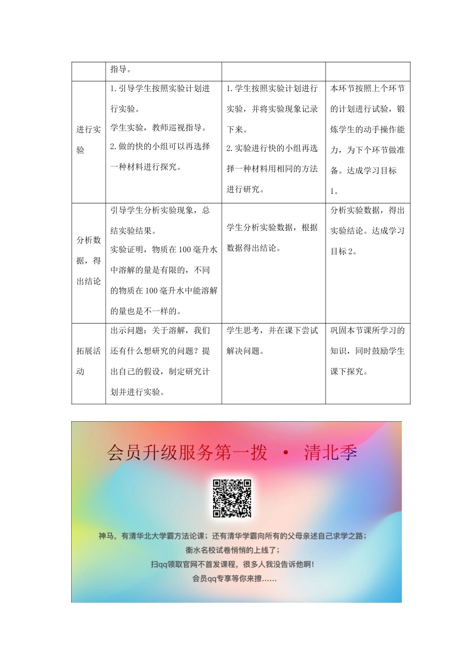 三年级科学上册 第三单元 溶解的秘密 4 溶解的多与少教学设计 大象版-大象版小学三年级上册自然科学教案_第3页