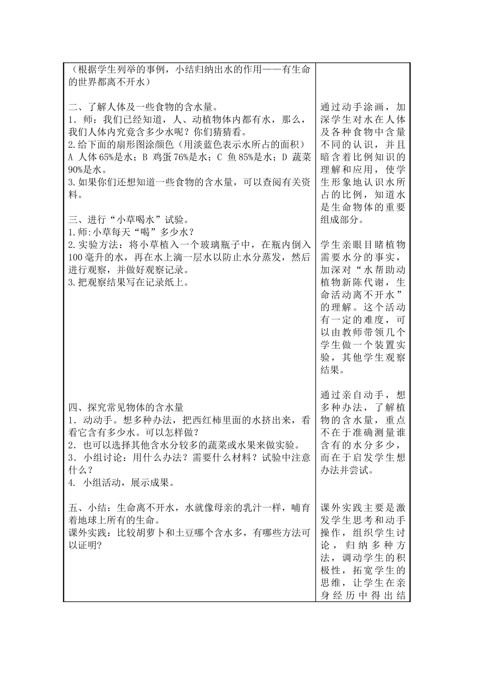 三年级科学上册 生命离不开水教案 苏教版_第2页