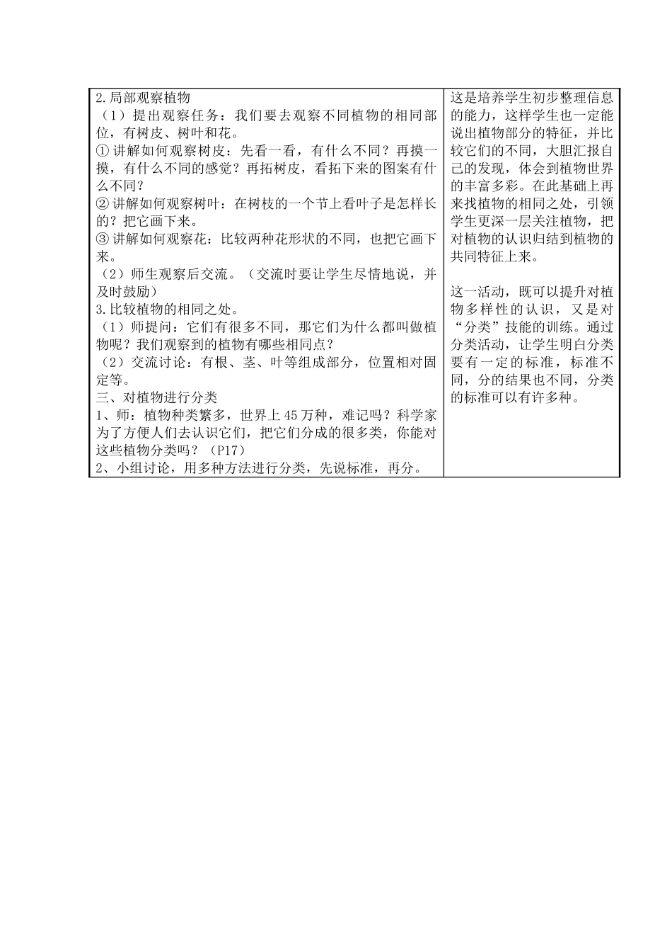 三年级科学上册 校园里的植物教案 苏教版_第2页