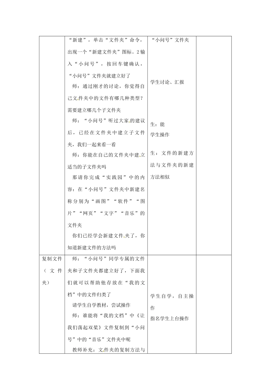 三年级信息技术上册 第14课《整理文件》教案 （新版）苏科版-（新版）苏科版小学三年级上册信息技术教案_第3页