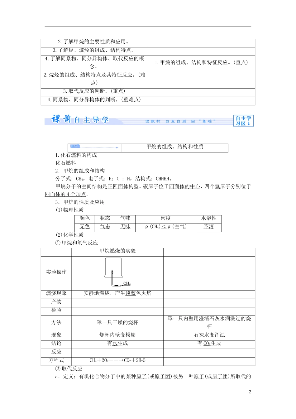 【课堂新坐标】（教师用书）2013-2014学年高中化学 专题三 第一单元 化石燃料与有机化合物教学设计 苏教版必修2_第2页