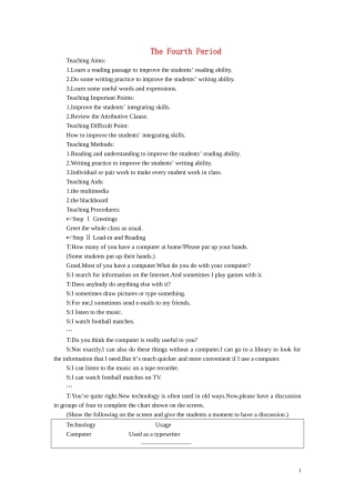 【精品】高中英语（人教大纲）第二册下：Unit18 Inventions(第四课时)