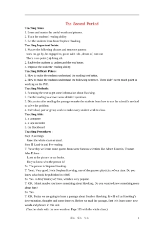 【精品】高中英语（人教大纲）第二册上：Unit1 Making a difference(第二课时)