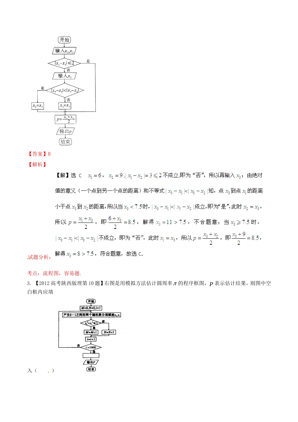 备战（陕西版）高考数学分项汇编 专题13 算法（含解析）理-人教版高三全册数学试题_第2页