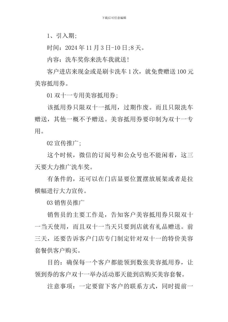 汽车双十一活动方案_第2页