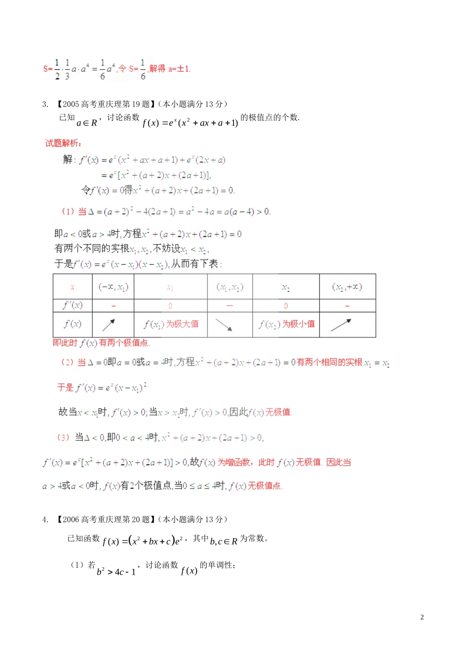 备战（重庆版）高考数学分项汇编 专题03 导数（含解析）理-人教版高三全册数学试题_第2页