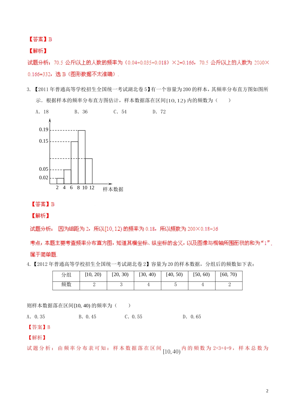 备战（湖北版）高考数学分项汇编 专题11 概率与统计（含解析）-人教版高三全册数学试题_第2页