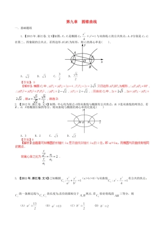 备战（浙江版）高考数学分项汇编 专题9 圆锥曲线（含解析）文-浙江版高三全册数学试题