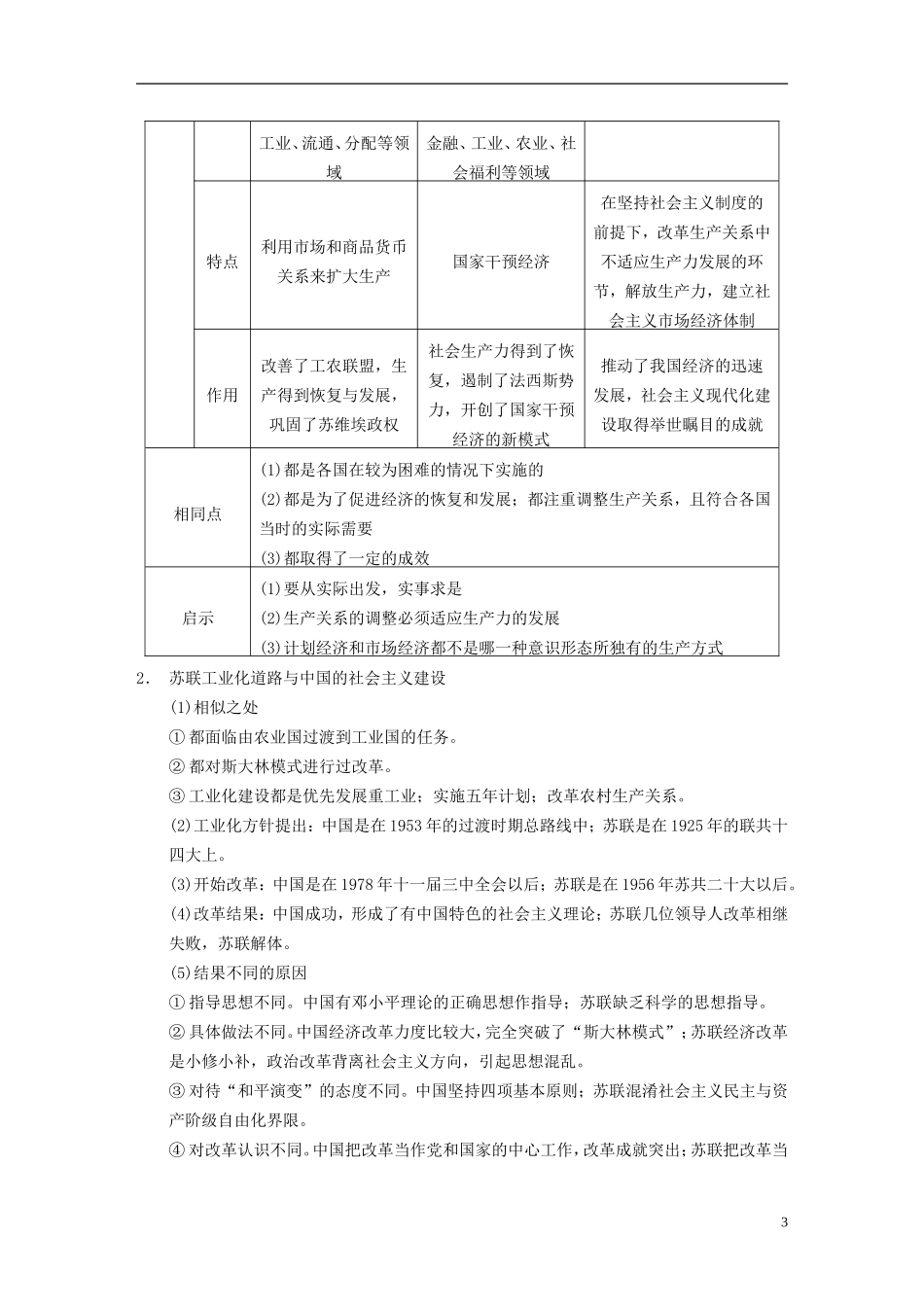 【步步高】（福建专用）2015届高考历史一轮复习 专题十一 当今世界经济的全球化趋势专题整合 人民版_第3页