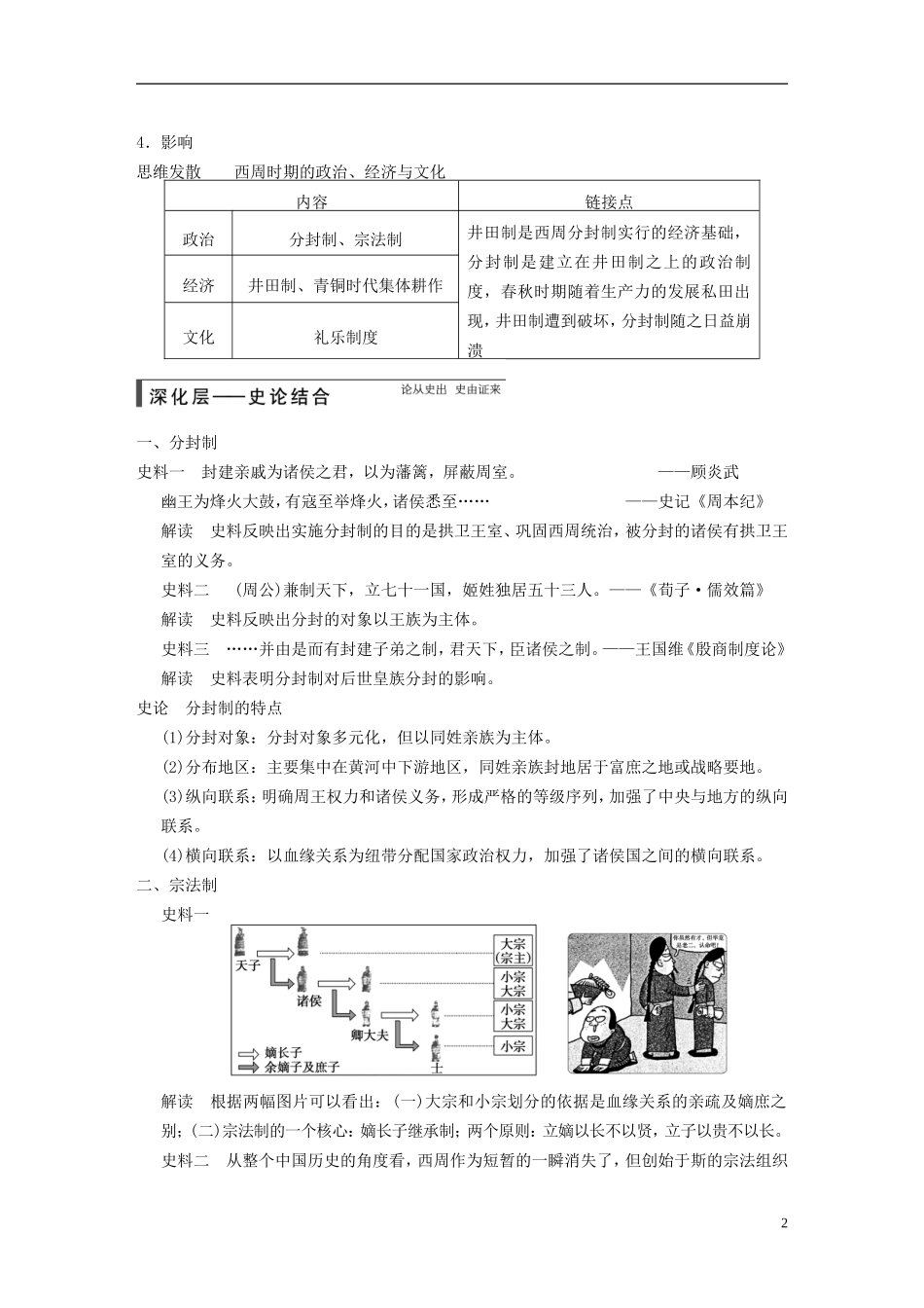【步步高】（福建专用）2015届高考历史一轮复习 专题一 第1讲 中国早期政治制度的特点及走向“大一统”的秦汉政治教案 人民版_第2页