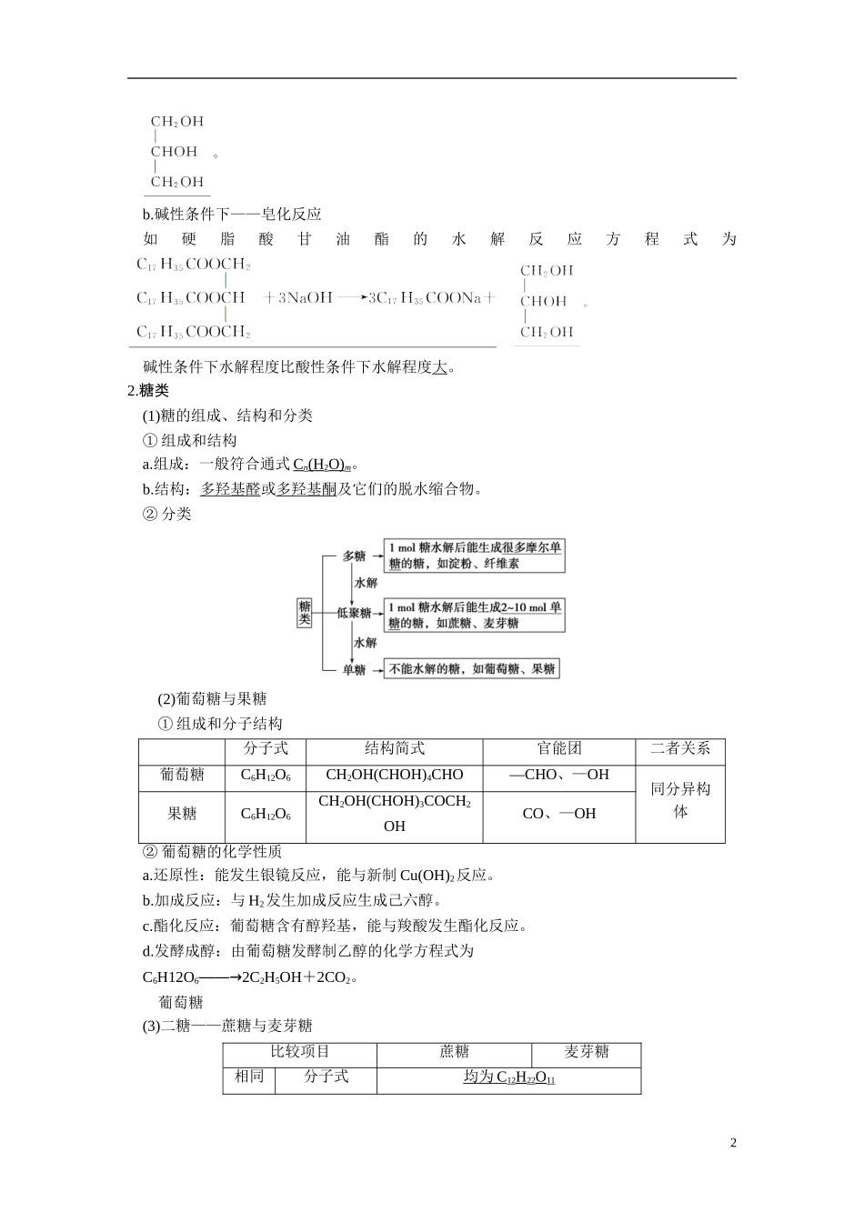【步步高】（新课标）2015届高考化学一轮复习 第十一章 第4讲 生命中的基础有机化学物质合成有机高分子教案（含解析）_第2页
