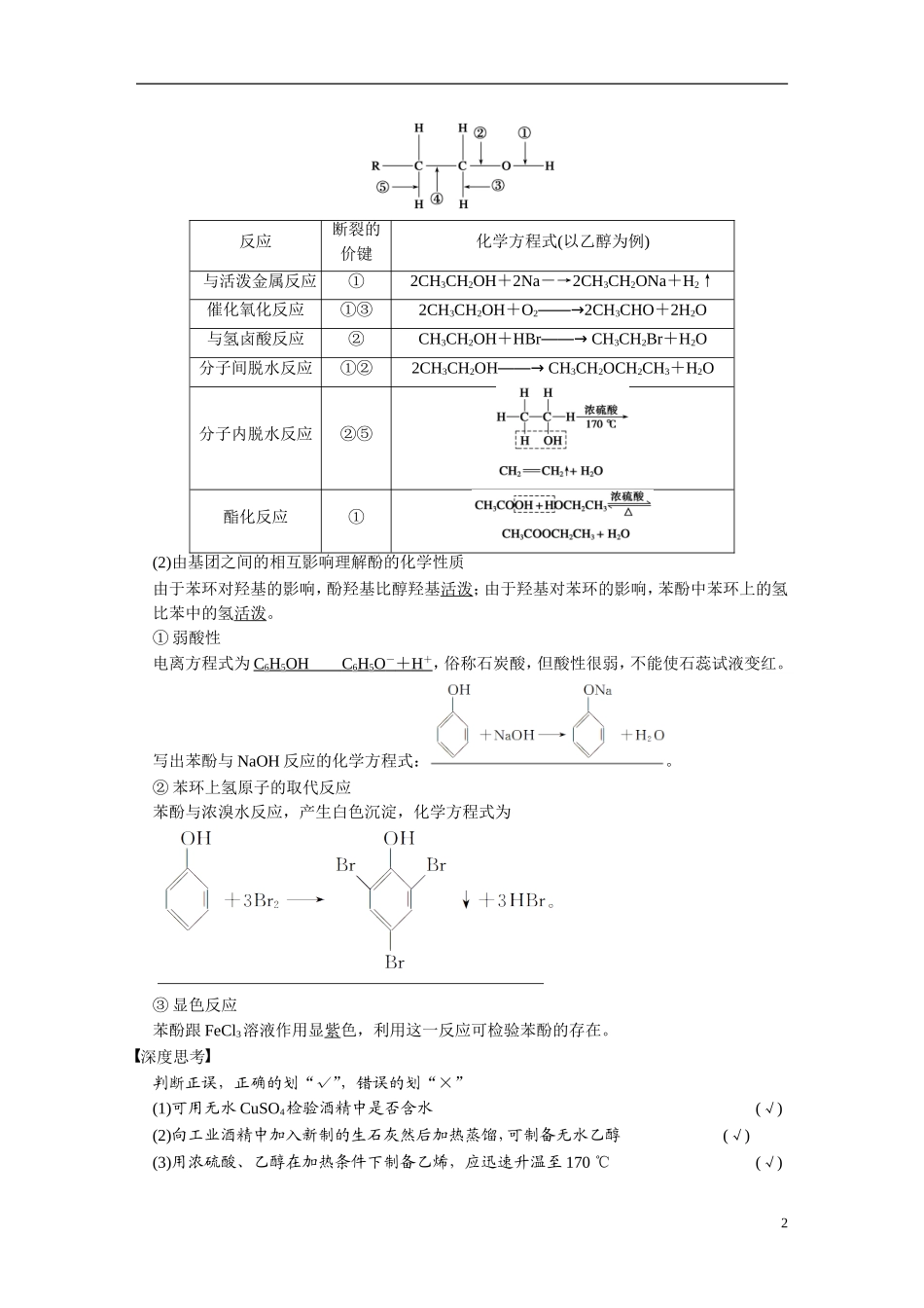 【步步高】（新课标）2015届高考化学一轮复习 第十一章 第3讲 烃的含氧衍生物教案（含解析）_第2页