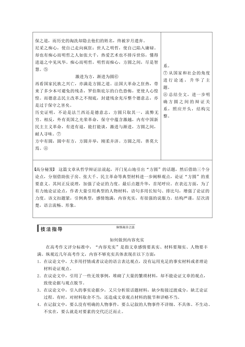 【步步高】2015届高考语文总复习讲义 作文序列化提升方案 专题五 腹有诗书气自华 内容充实_第3页