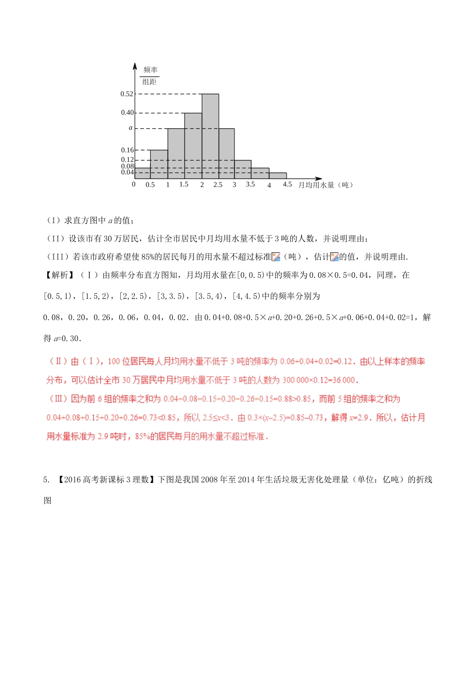 备战高考数学（精讲精练精析）专题12.3 统计与统计案例试题 理（含解析）-人教版高三全册数学试题_第3页