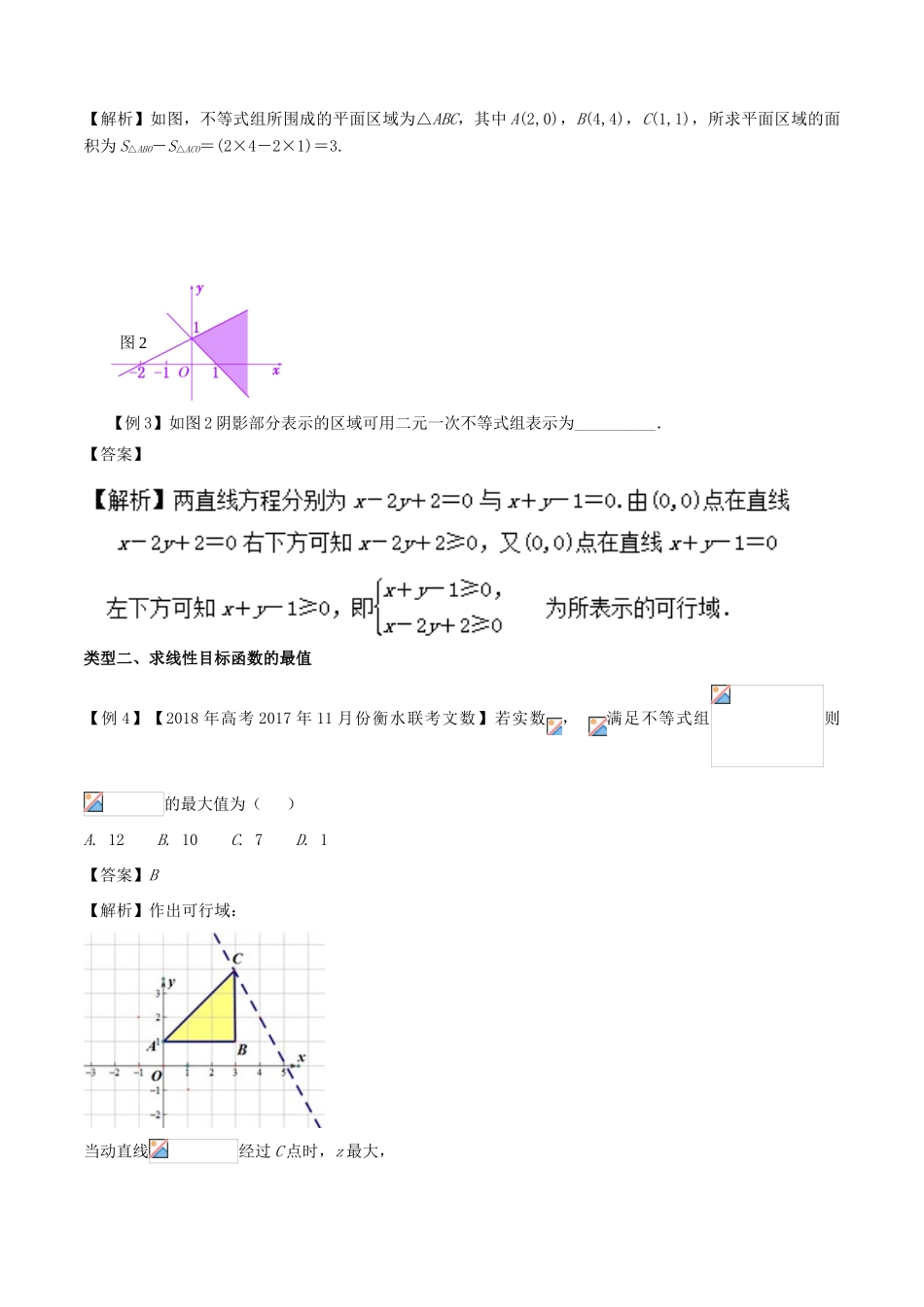 备战高考数学一轮复习（热点难点）专题41 妙用线性规划巧解最优化问题-人教版高三全册数学试题_第3页