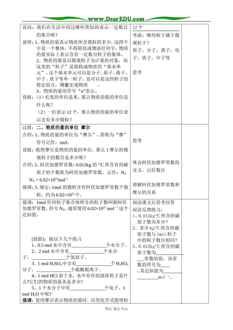 【必修Ⅰ】§1-1-2.物质的量(1)-何从德_第2页
