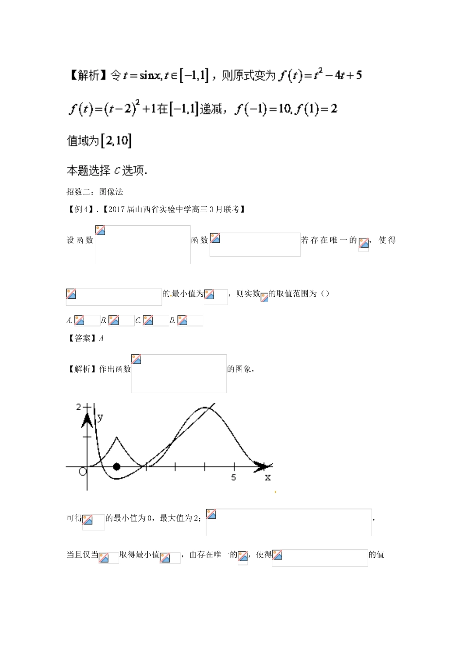 备战高考数学一轮复习（热点难点）专题08 函数的最值与值域的妙解-人教版高三全册数学试题_第2页