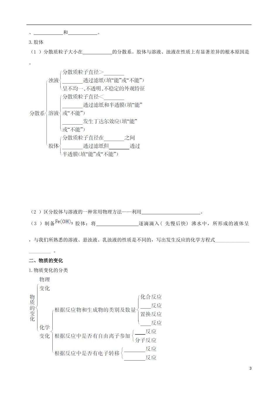 【四维备课】2013-2014学年高中化学 第二章 化学物质及其变化复习学案 新人教版必修1_第3页