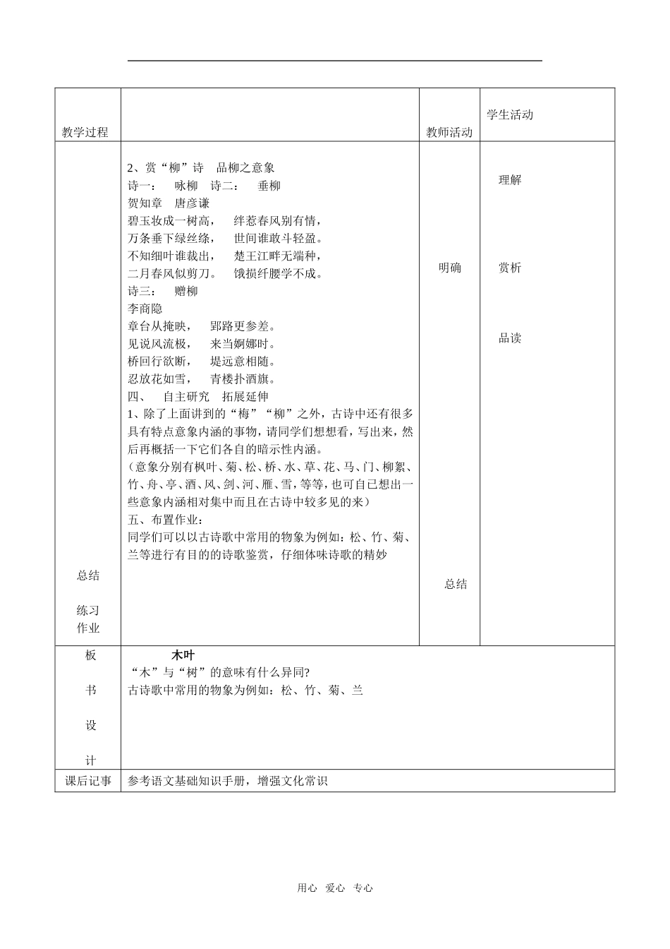 《说“木叶”》教案9（新人教必修5）_第2页