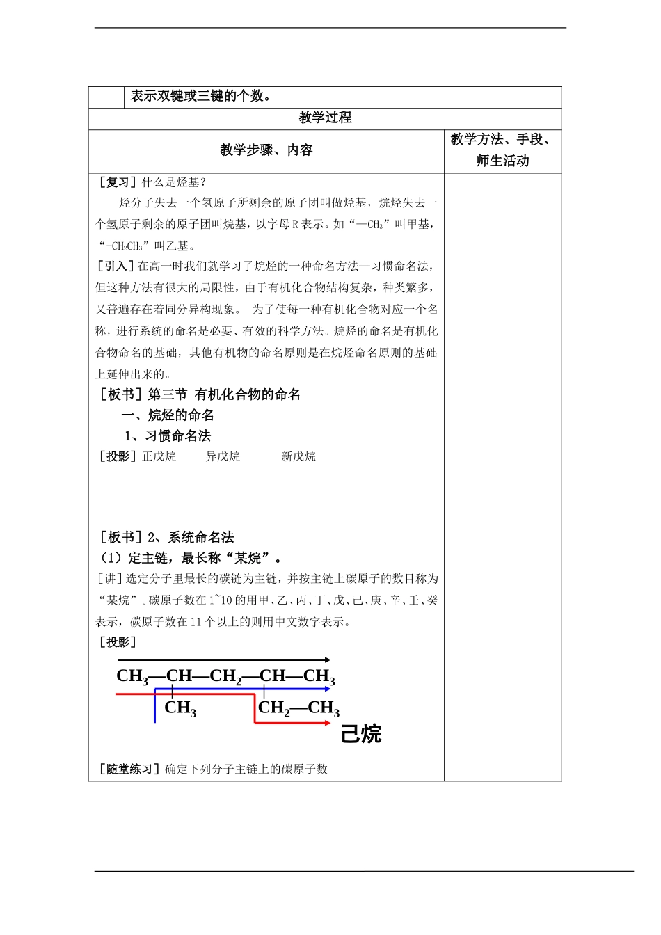 《有机化合物的命名》教案_第2页