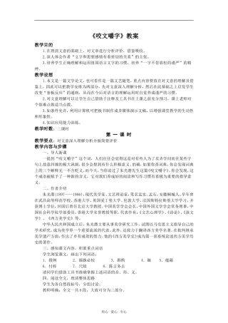 《咬文嚼字》教案1