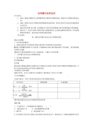 《化学键与化学反应》教案（2）