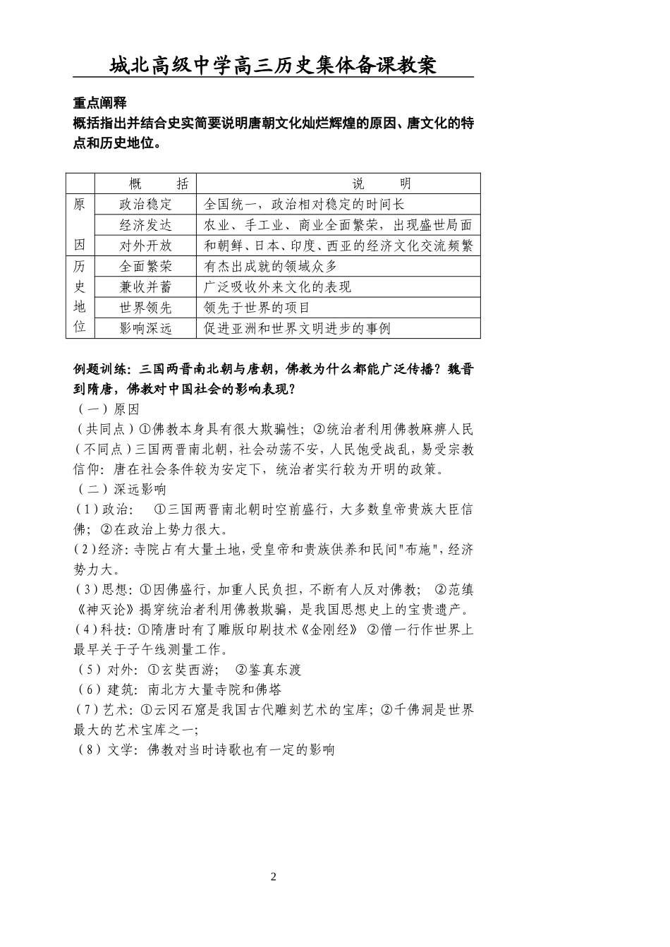 [教案]城北高级中学高三复习-隋唐（四）_第2页