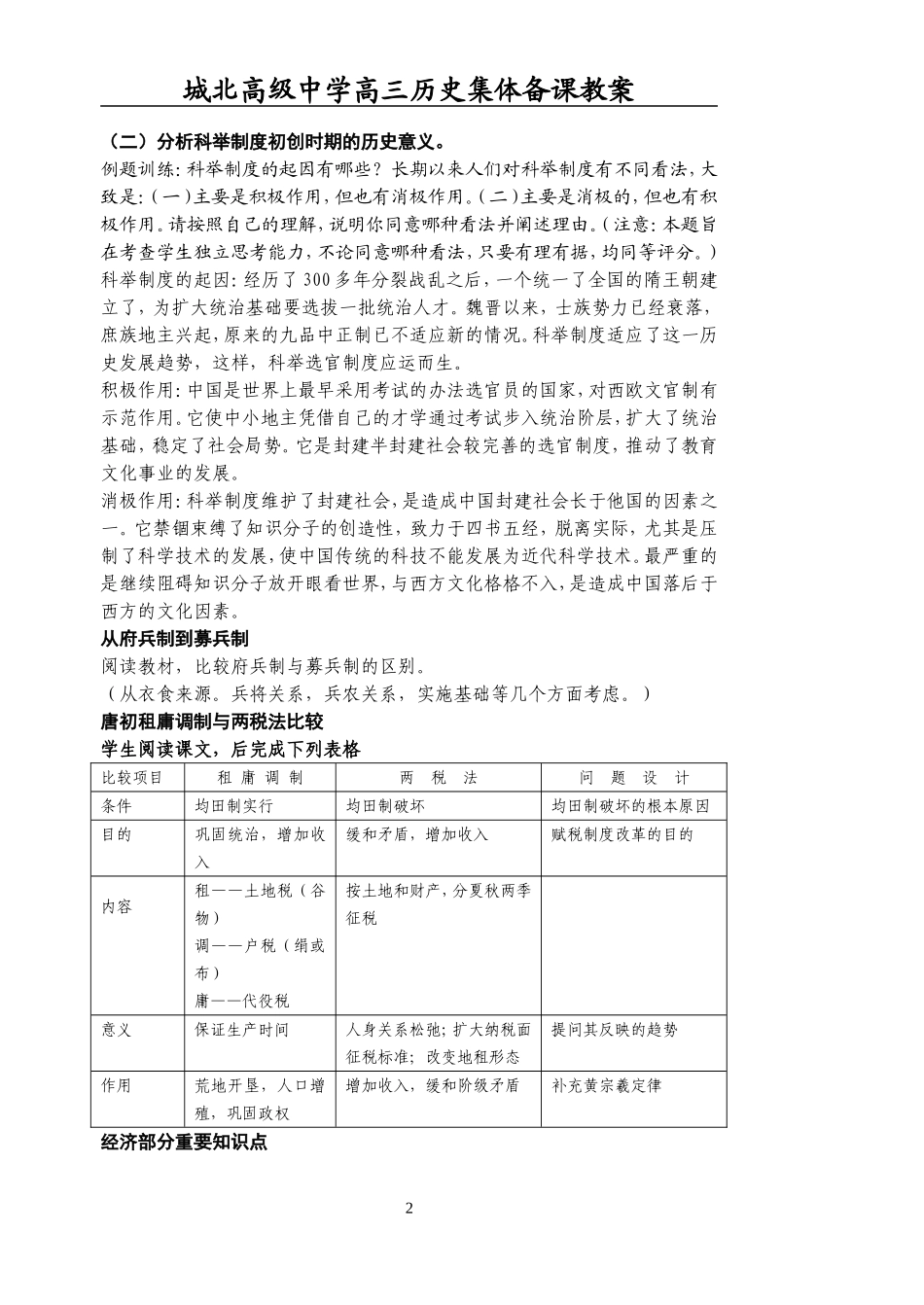 [教案]城北高级中学高三复习-隋唐（二）_第2页