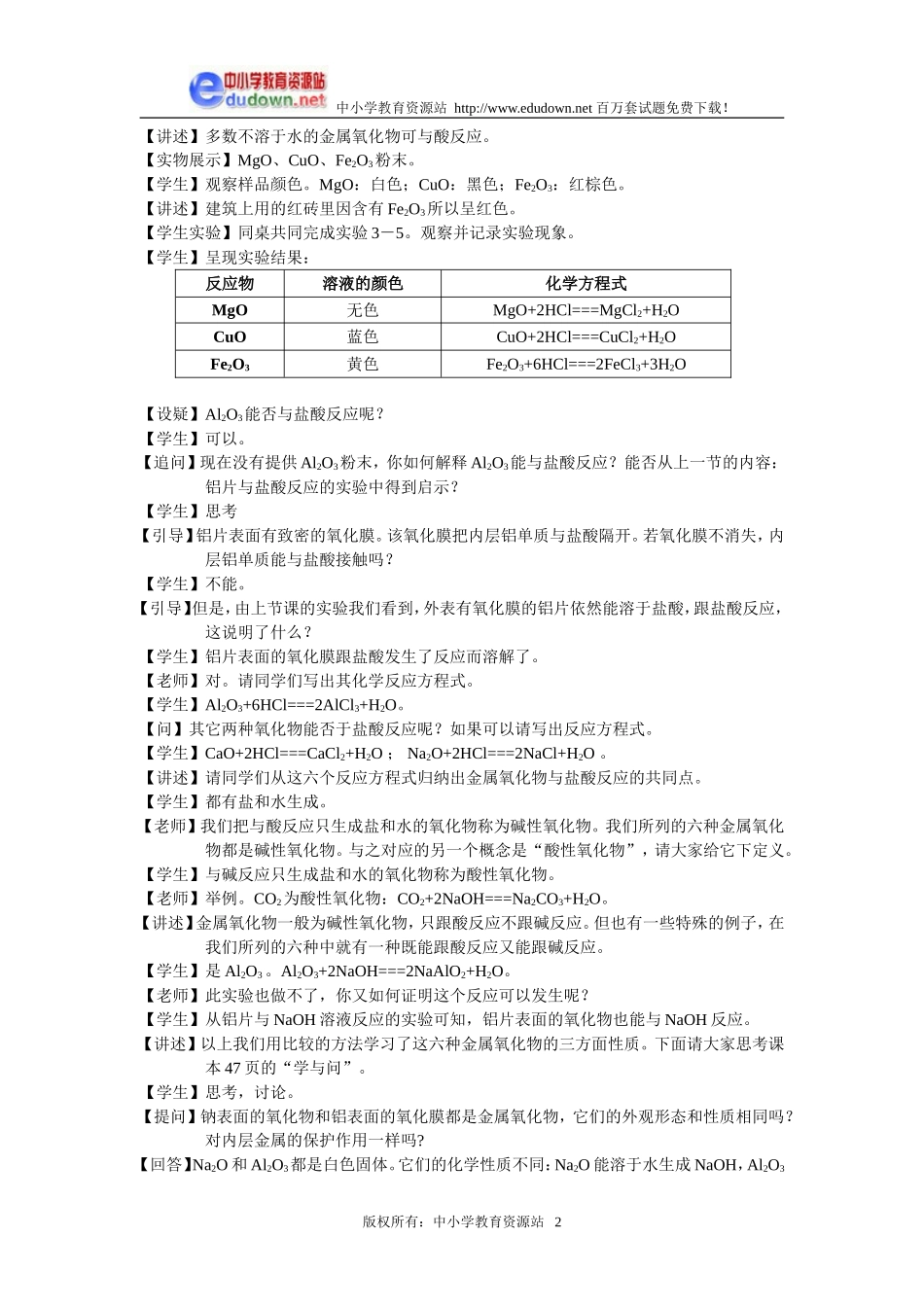 3.2 几种重要的金属化合物2[人教新课标高一化学]_第2页
