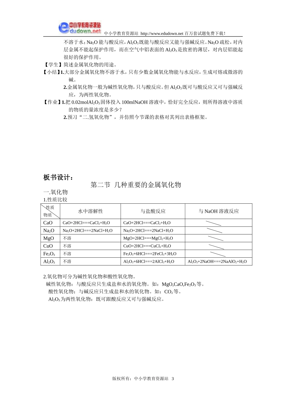 3.2 几种重要的金属化合物2[人教新课标高一化学]_第3页
