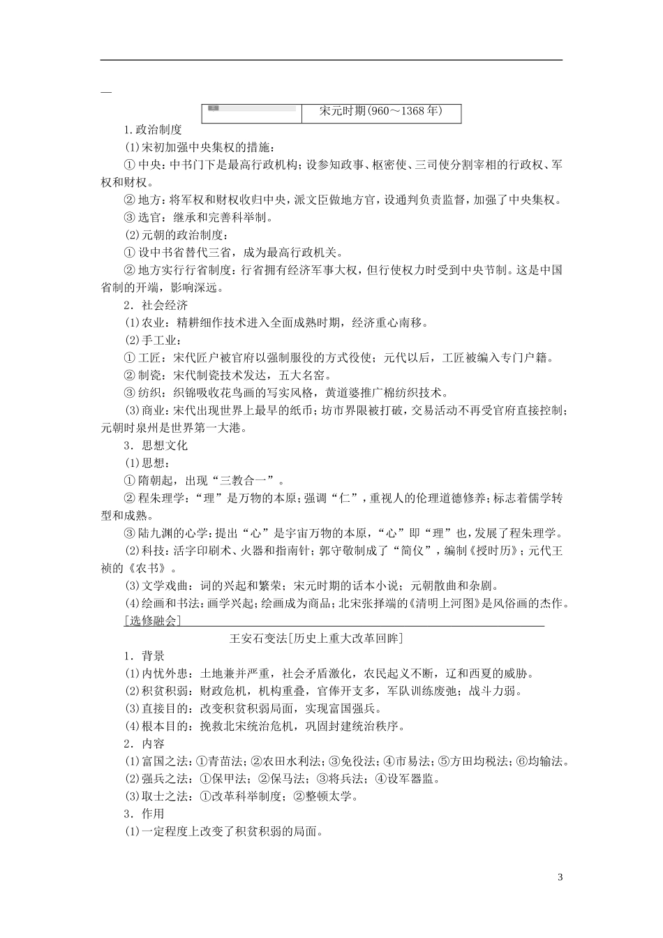 2014高考历史模块复习方案 模块一 第3步 魏晋南北朝、隋唐、宋元 中国古代文明的成熟与繁荣_第3页