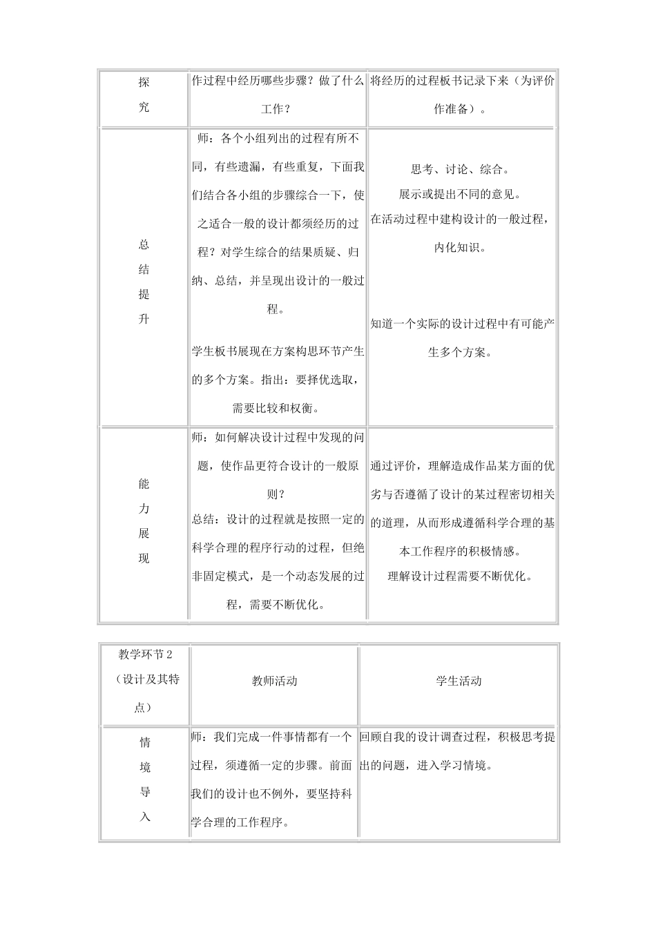 2014年高中通用技术 2.1揭开设计的面纱教案 地质版_第2页