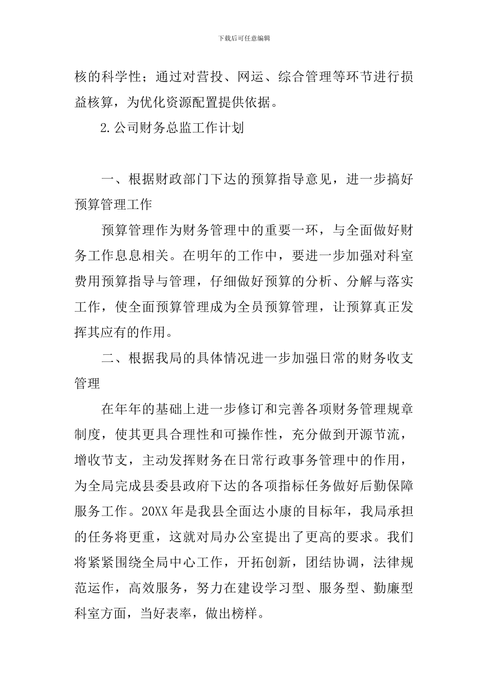 公司财务总监工作计划_第3页