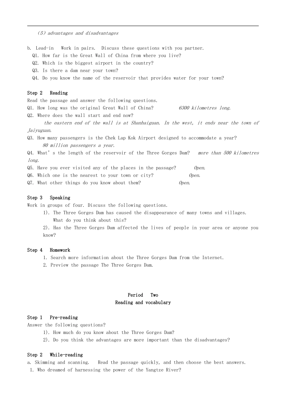 2014年高中历史 Module 6 old and new教案 外研版必修3_第2页