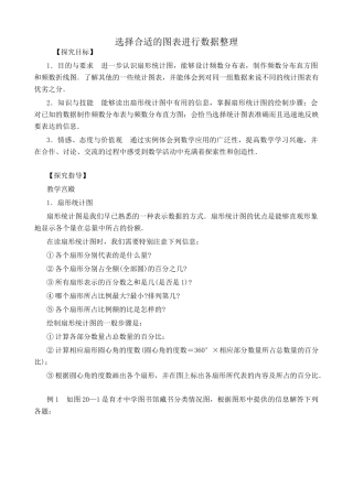 鲁教版九年级数学上册选择合适的图表进行数据整理教案