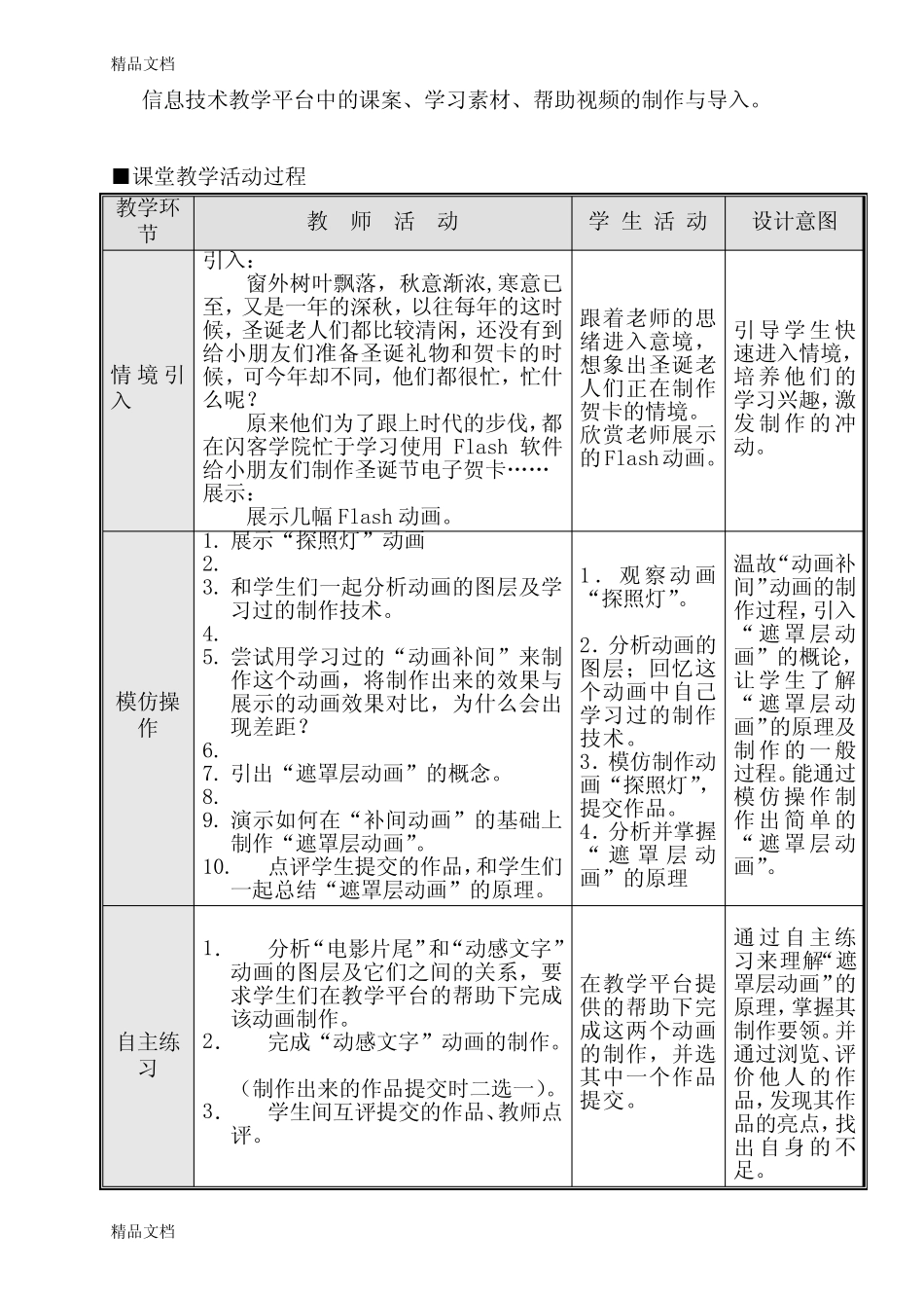 (整理)苏科苏初中信息技术下册《遮罩动画》教学设计及说课稿_第2页