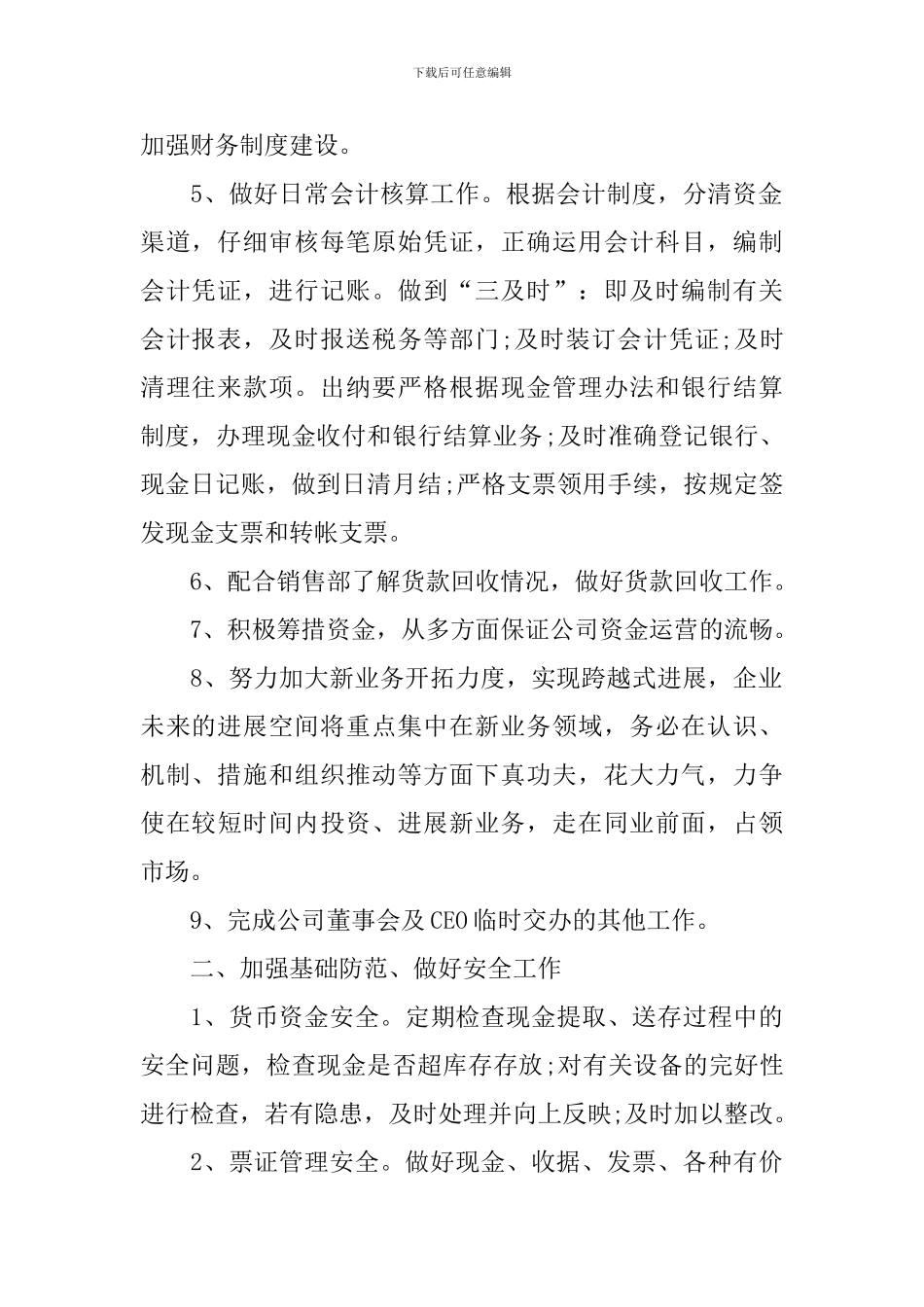 企业财务负责人工作计划_第2页