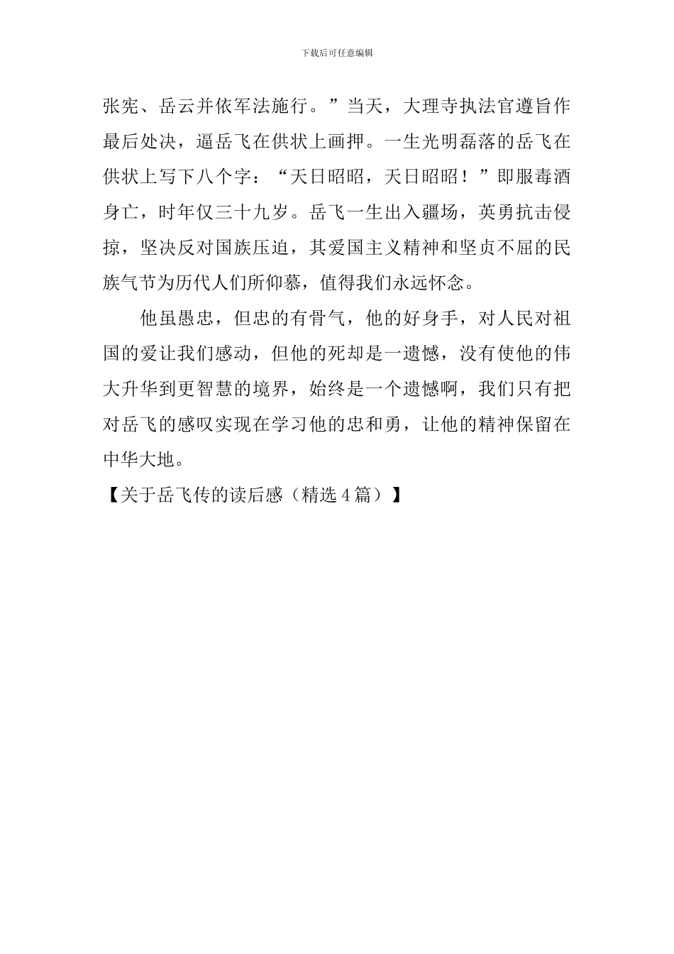 关于岳飞传的读后感_第3页