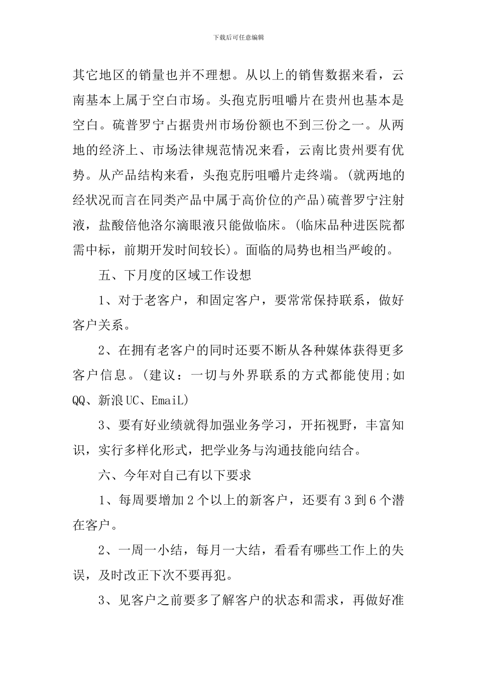 药品销售业务员工作总结报告_第3页