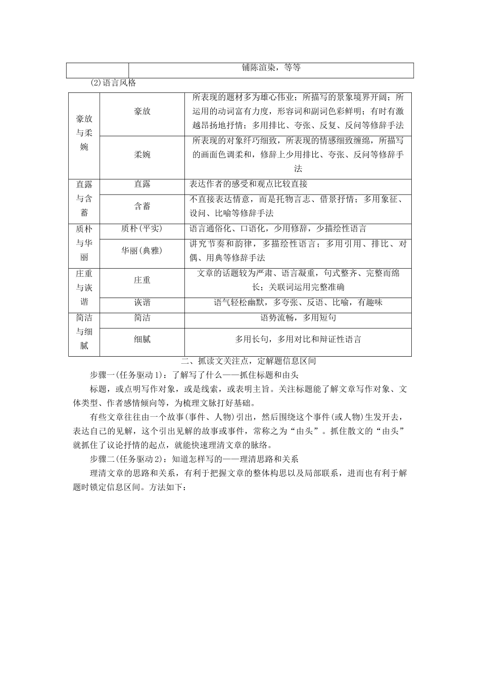高中语文一轮复习 板块二 现代文阅读 专题三 文学类文本阅读（二）散文讲义-人教版高中全册语文教案_第3页