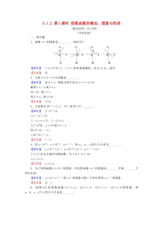 高中数学 第三章 指数函数、对数函数和幂函数 3.1.2 第1课时 指数函数的概念、图象与性质学业分层测评 苏教版必修1-苏教版高一必修1数学试题