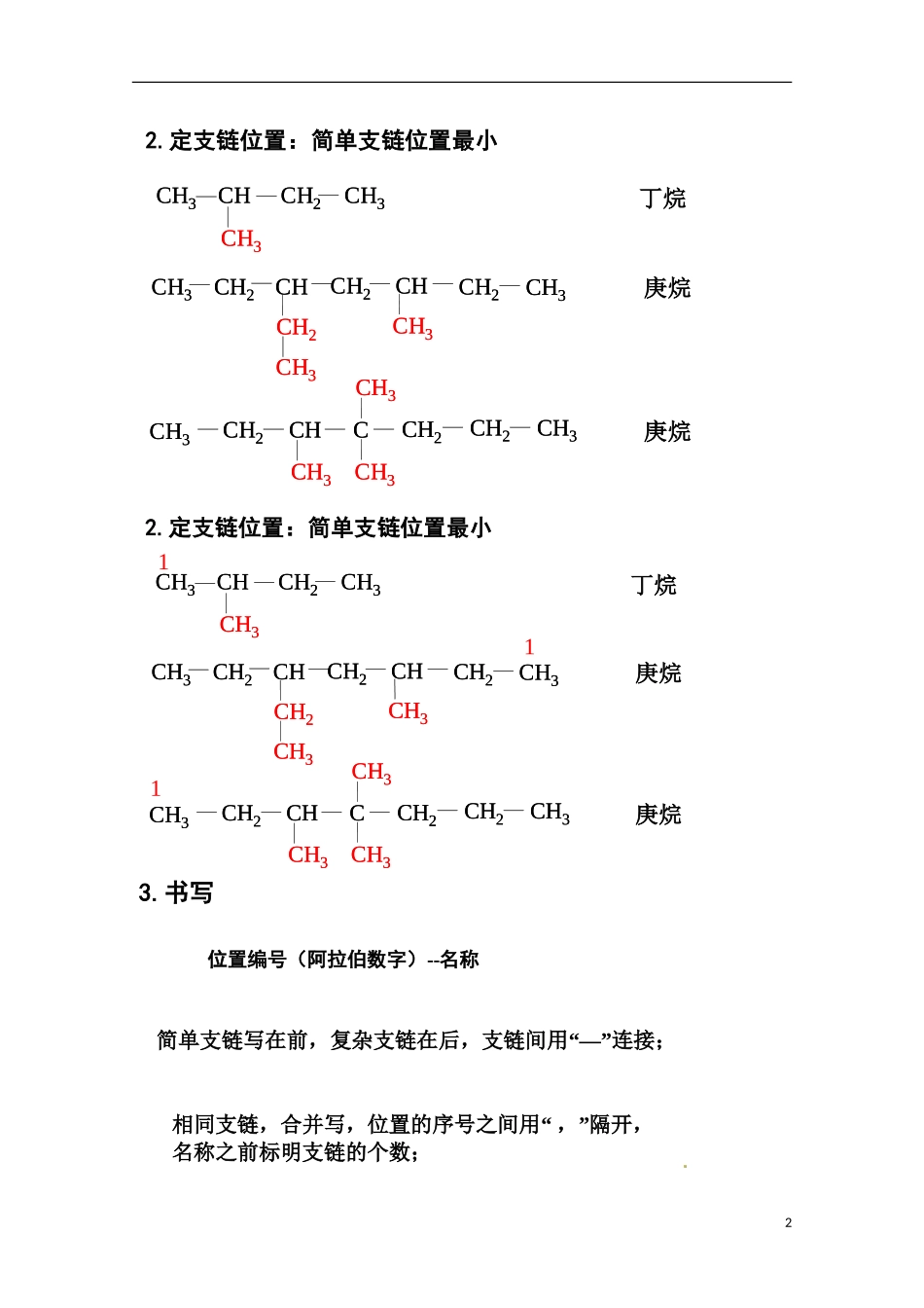 湖南省高二化学《1.3 有机化合物的命名（1）》教案_第2页