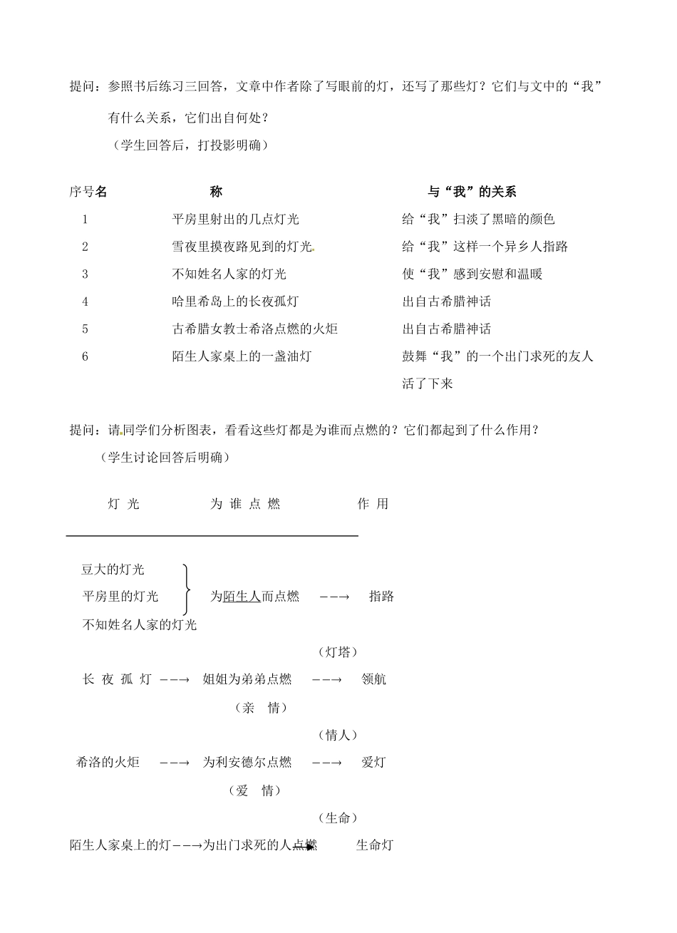 江西省信丰中学高中语文 第三册 灯教案_第3页