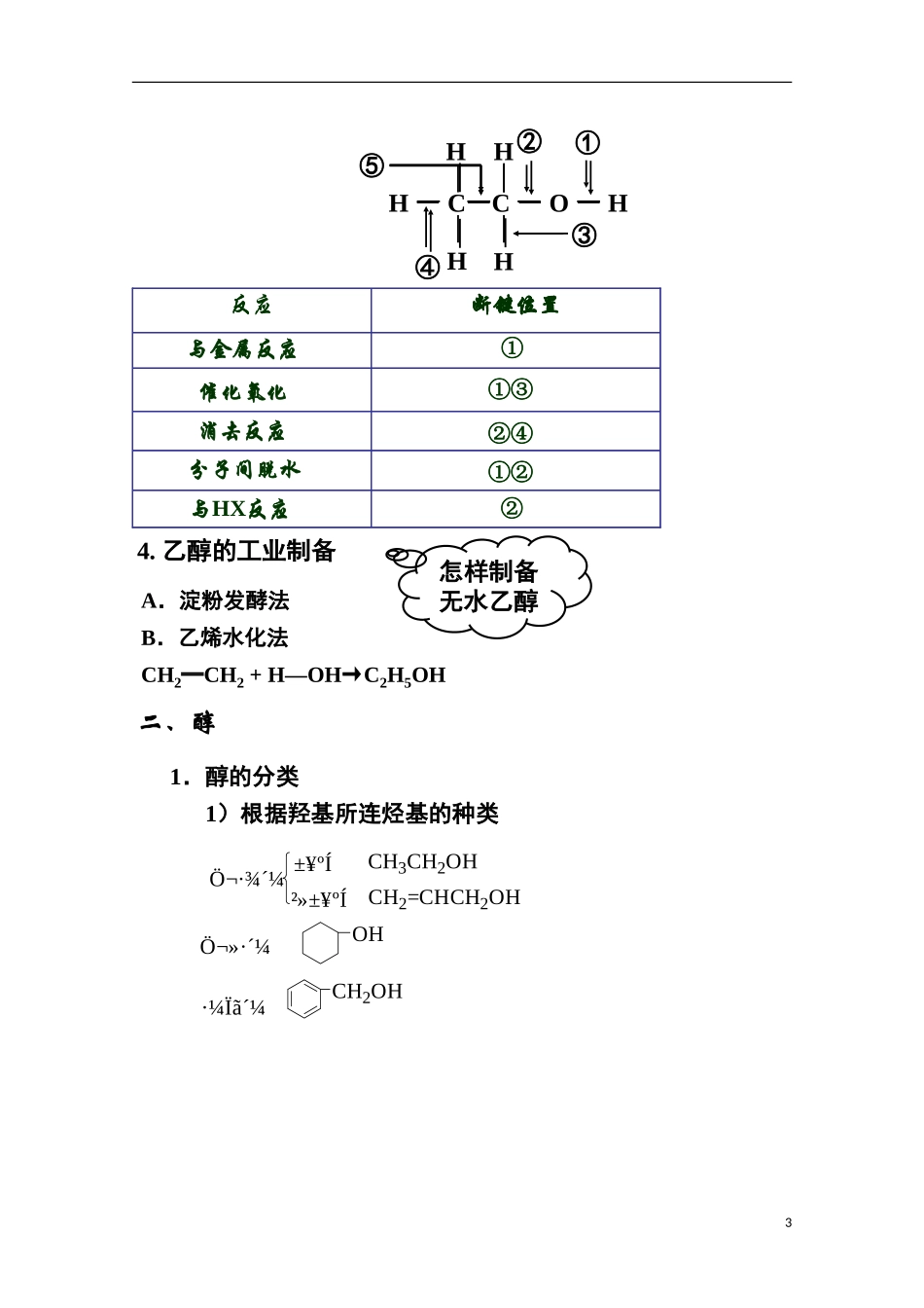 湖南省高二化学《3.4 醇和酚（1）》教案_第3页